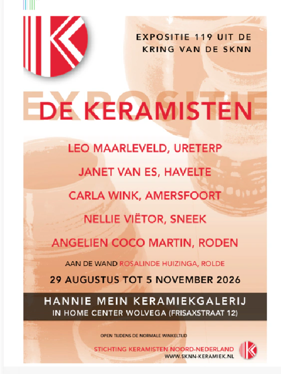 Expositie 119 van de Stichting Keramisten Noord Nederland