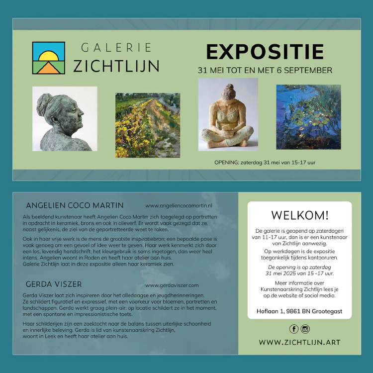 31 mei - 6 september 2025: Expositie in Galerie Zichtlijn
